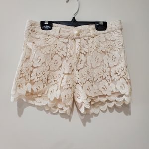 Coquette elegant Lace shorts with pearl button small